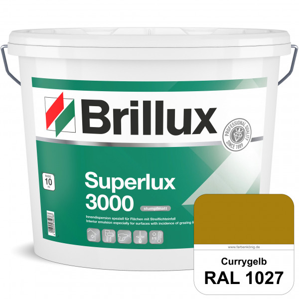 Superlux 3000 (RAL 1027 Currygelb) hoch deckende stumpfmatte Innen-Dispersionsfarbe - streiflichtune