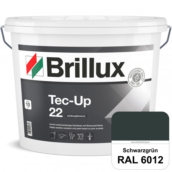 Tec-Up 22 (RAL 6012 Schwarzgrün) Höchst wetterbeständige Dachfarbe auf Reinacrylat-Basis