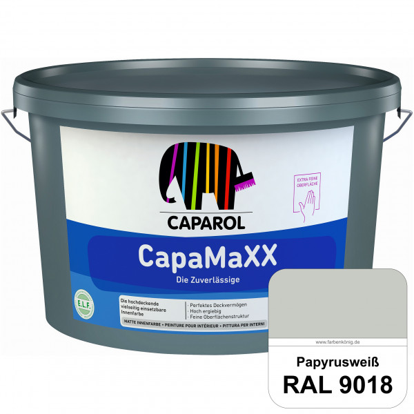CapaMaXX (RAL 9018 Papyrusweiß) tuchmatte Innenfarbe mit hohem Deckvermögen und Ergiebigkeit
