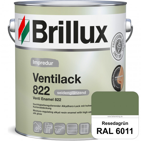 Impredur Ventilack 822 (RAL 6011 Resedagrün) Seidenglanzlack (lösemittelhaltig) Fenster & Türen inne