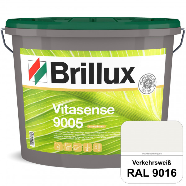 Vitasense 9005 (RAL 9016 Verkehrsweiß) hoch deckende konservierungsmittelfreie und matte Innendisper