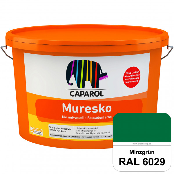 Muresko (RAL 6029 Minzgrün) Silanisierte Reinacrylat-Fassadenfarbe auf SilaCryl®-Basis