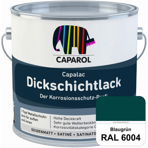 Capalac Dickschichtlack (RAL 6004 Blaugrün) 1-Topf Metallschutzlack (löselmittelhaltig) innen & auße