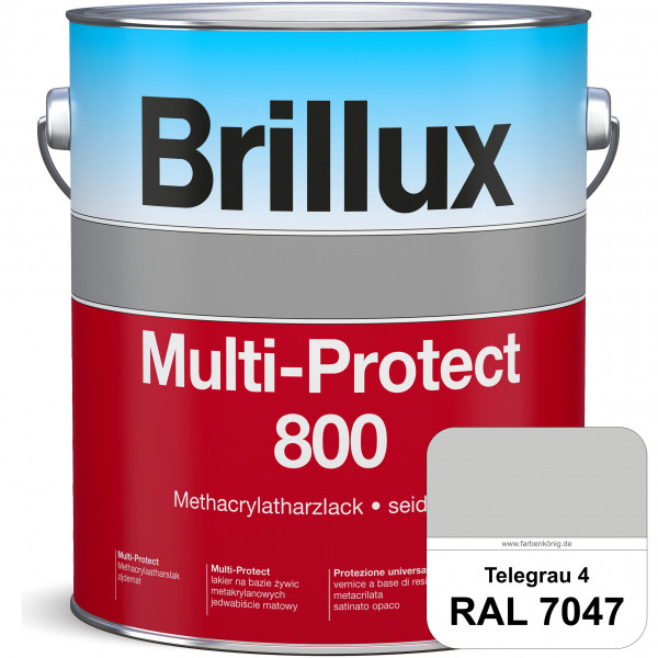 Multi-Protect 800 (RAL 7047 Telegrau 4) seidenmatter, hoch wetterbeständiger Methacrylatharzlack, fü