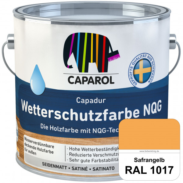 Capadur Wetterschutzfarbe NQG (RAL 1017 Safrangelb) Holzfarbe mit NQG-Technologie wasserbasiert für