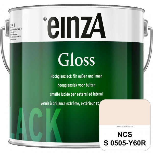 einzA Gloss (NCS S 0505-Y60R) Hochwertiger Alkydharzlack in Premium-Qualität, hochglänzend.