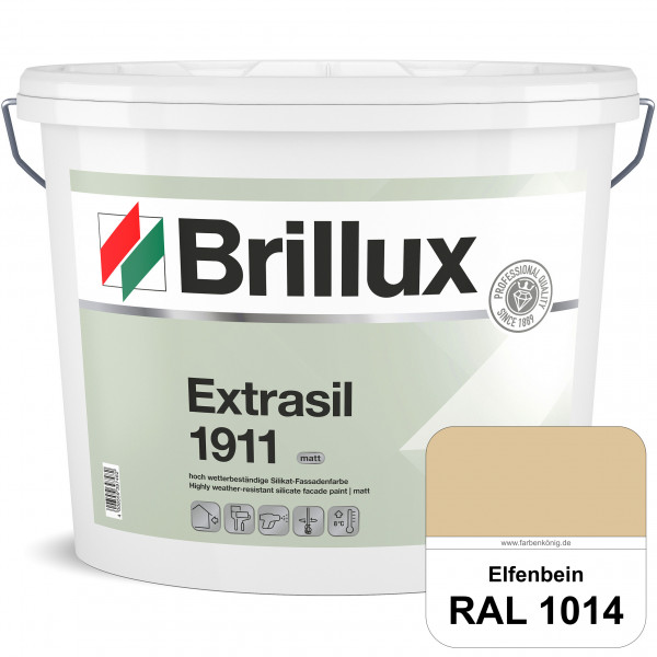 Extrasil 1911 (RAL 1014 Elfenbein) Fassadenfarbe Silikatbasis für Fassaden- und Egalisierungsbeschic