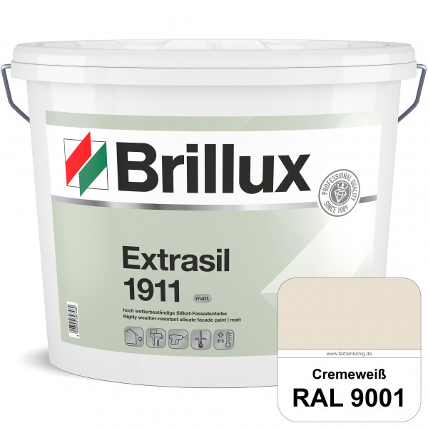 Extrasil 1911 (RAL 9001 Cremeweiß) Fassadenfarbe Silikatbasis für Fassaden- und Egalisierungsbeschic