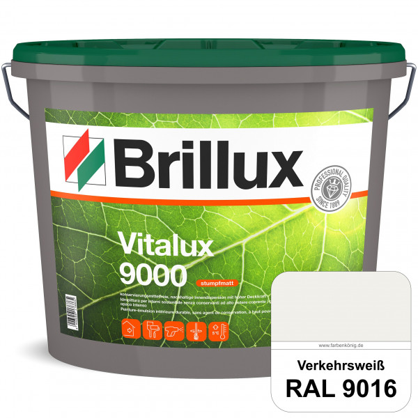Vitalux 9000 (RAL 9016 Verkehrsweiß) konservierungsmittelfreie Innendispersion für Kinder- & Schlafz
