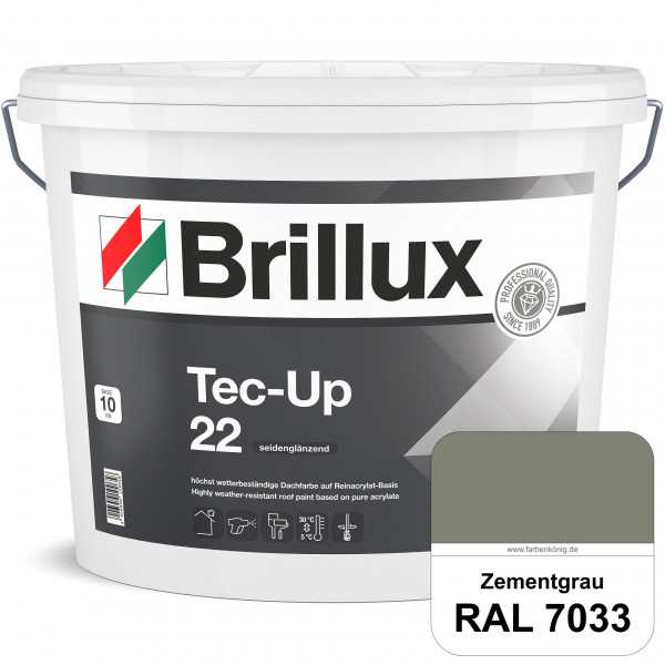 Tec-Up 22 (RAL 7033 Zementgrau) Höchst wetterbeständige Dachfarbe auf Reinacrylat-Basis