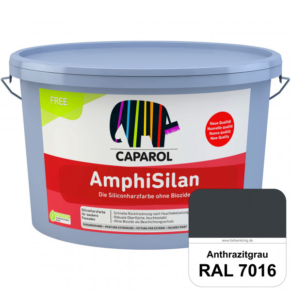 AmphiSilan FREE (RAL 7016 Anthrazitgrau) Mineralmatte Fassadenfarbe in spezieller Siliconharz-Bindem