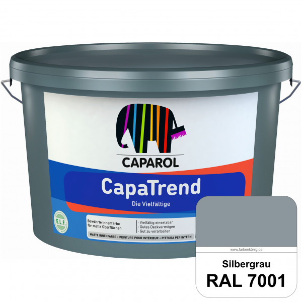 CapaTrend (RAL 7001 Silbergrau) matte hochdeckende Dispersionsfarbe für den Innenbereich