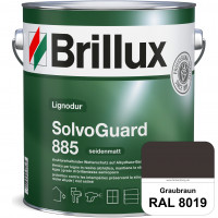 SolvoGuard 885 (RAL 8019 Graubraun) deckende oder lasierende seidenmatte Alkydharz-Holzfarbe für auß