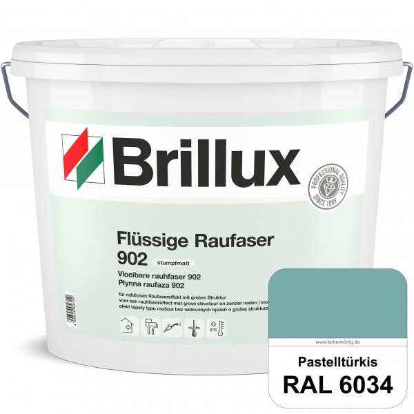 Flüssige Raufaser ELF 902 (RAL 6034 Pastelltürkis) Spezial-Dispersionsfarbe mit Raufasereffekt