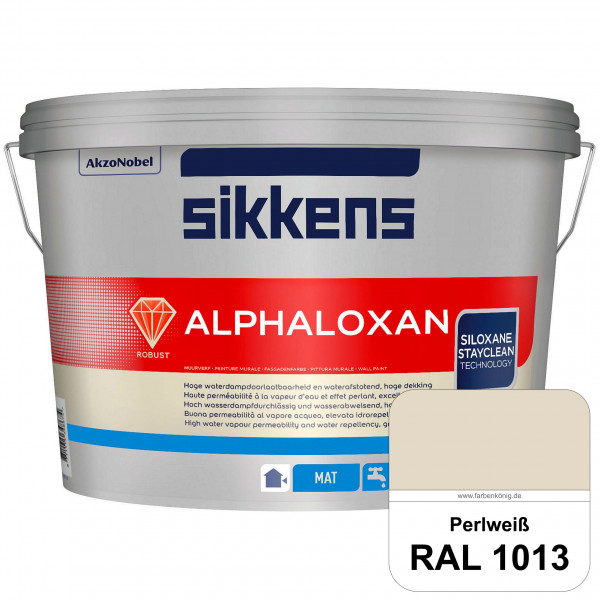 Alphaloxan (RAL 1013 Perlweiß) Professionelle Siliconharz-Fassadenfarbe (außen)