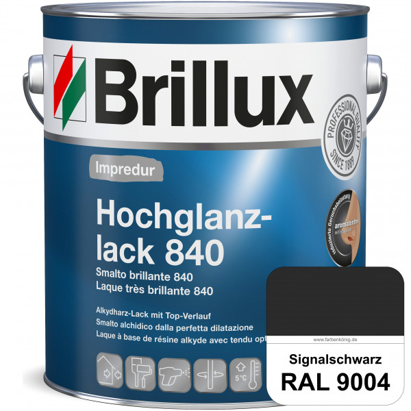 Impredur Hochglanzlack 840 (RAL 9004 Signalschwarz) für Holz- und Metallflächen (löselmittelhaltig)