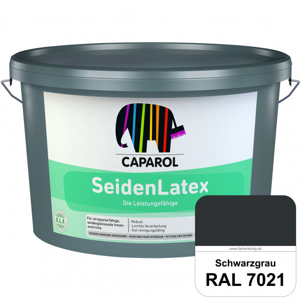 SeidenLatex ELF (RAL 7021 Schwarzgrau) strapazierfähige, scheuerbeständige und seidenmatte Latexfarb