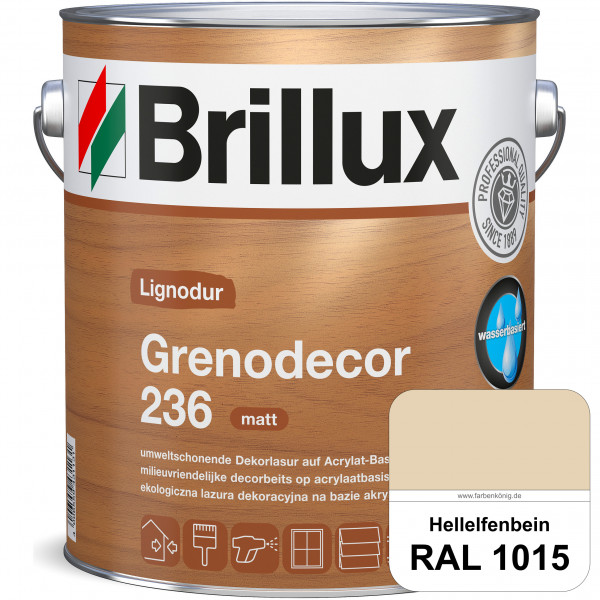 Grenodecor 236 (RAL 1015 Hellelfenbein) Umwelt- und gesundheitsschonende, diffusionsfähige Dekorlasu