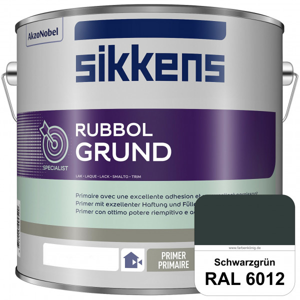 Rubbol Grund (RAL 6012 Schwarzgrün) Seidenmatte Grund- und Zwischenbeschichtung auf Kunstharzbasis (