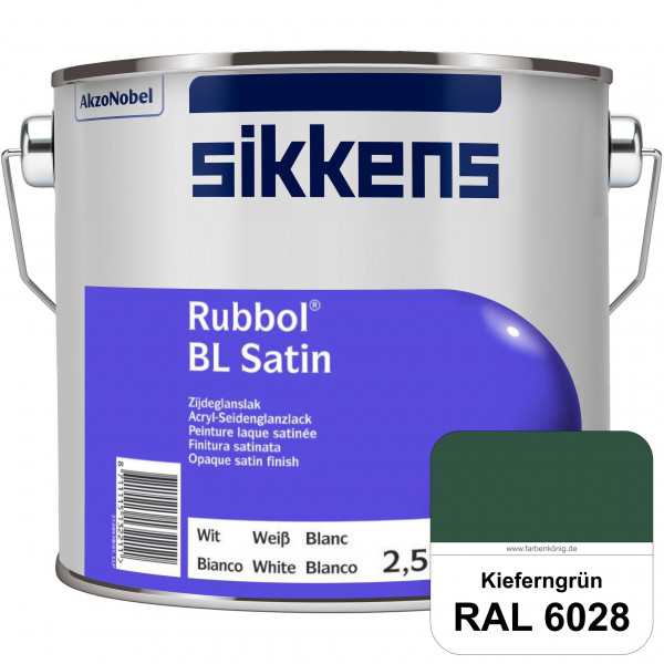 Rubbol BL Satin (RAL 6028 Kieferngrün) hochelastischer & seidenglänzender Lack (wasserbasiert) innen