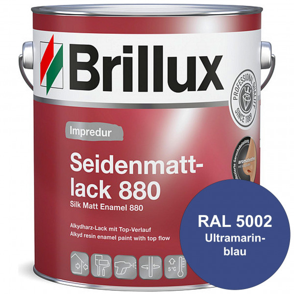 Impredur Seidenmattlack 880 (B-Ware) - 0,375 Liter (RAL 5002 Ultramarinblau)