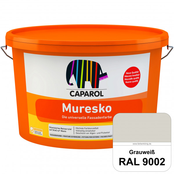 Muresko (RAL 9002 Grauweiß) Silanisierte Reinacrylat-Fassadenfarbe auf SilaCryl®-Basis