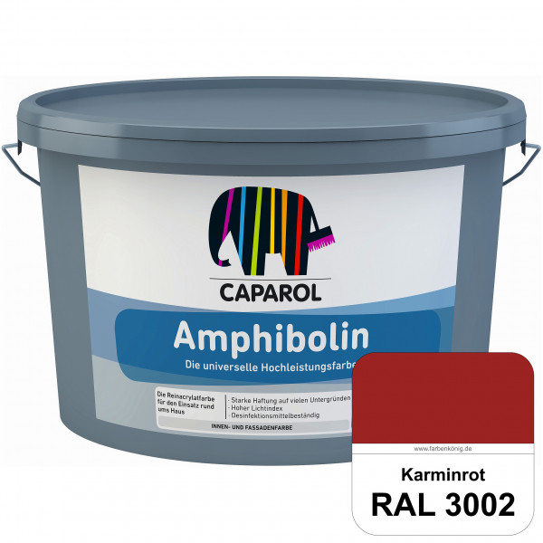 Amphibolin (RAL 3002 Karminrot) Universalfarbe auf Reinacrylbasis innen & außen