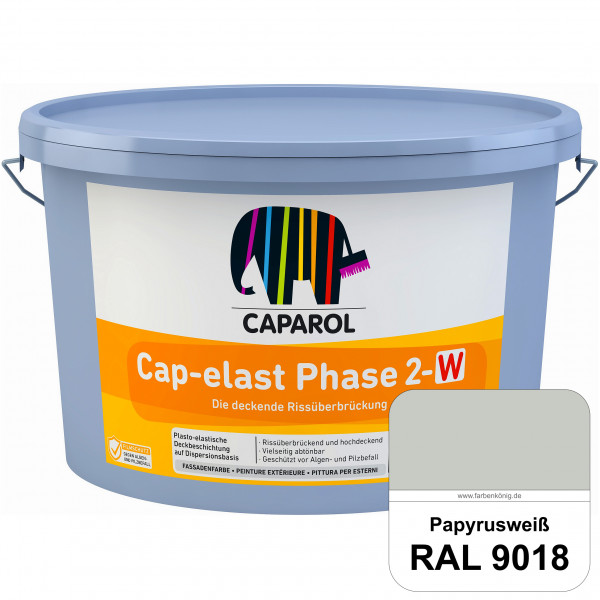 Cap-elast Phase 2-W (RAL 9018 Papyrusweiß) elastisches Beschichtungssystem für die Sanierung gerisse