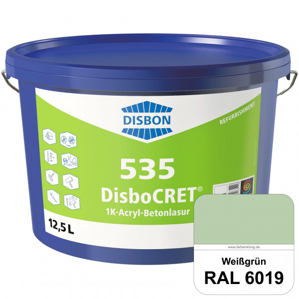 DisboCRET 535 1K-Acryl-Betonlasur (RAL 6019 Weißgrün) Schutzbeschichtung für Beton im Außenbereich -