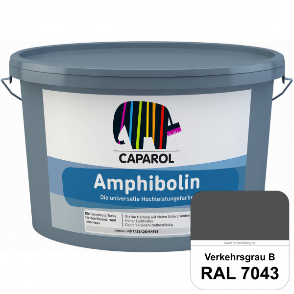 Amphibolin (RAL 7043 Verkehrsgrau B) Universalfarbe auf Reinacrylbasis innen & außen