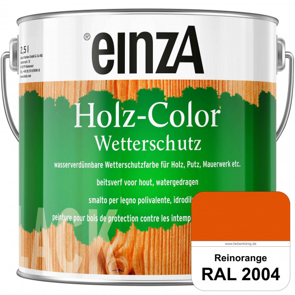 einzA Holz-Color (RAL 2004 Reinorange) Wetterschutzfarbe für außen