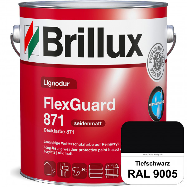 Lignodur FlexGuard 871 (B-Ware) - 3 Liter (RAL 9005 Tiefschwarz)