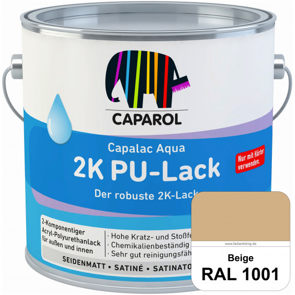 Capalac Aqua 2K PU-Lack (RAL 1001 Beige) chemisch und mechanisch widerstandsfähige Lackierungen