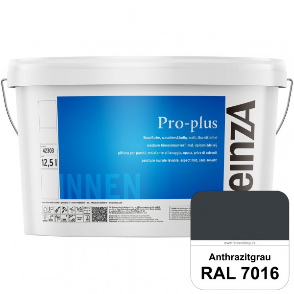 einzA Pro-plus (RAL 7016 Anthrazitgrau) Lösemittelfreie waschbeständige Kunststoff-Dispersionsfarbe