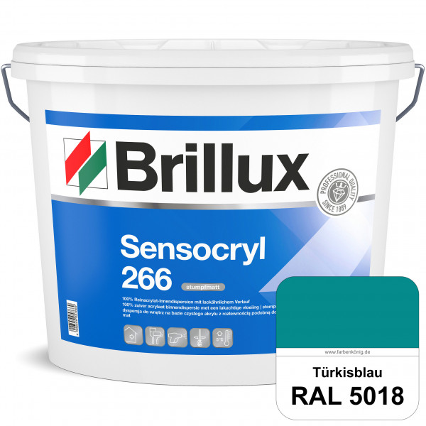 Sensocryl ELF 266 (RAL 5018 Türkisblau) stumpfmatte hochwertige Reinacrylat-Innendispersion für Artz