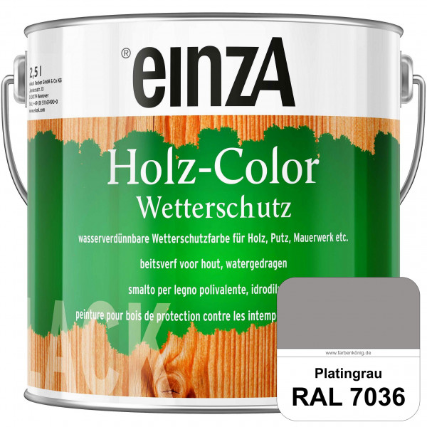 einzA Holz-Color (RAL 7036 Platingrau) Wetterschutzfarbe für außen