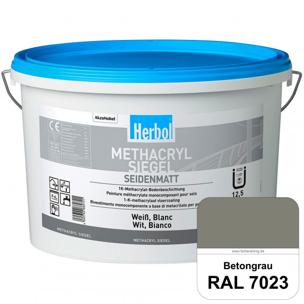 Methacryl Siegel (RAL 7023 Betongrau) seidenmatte 1K-Beschichtung Böden (Innen & Außen)