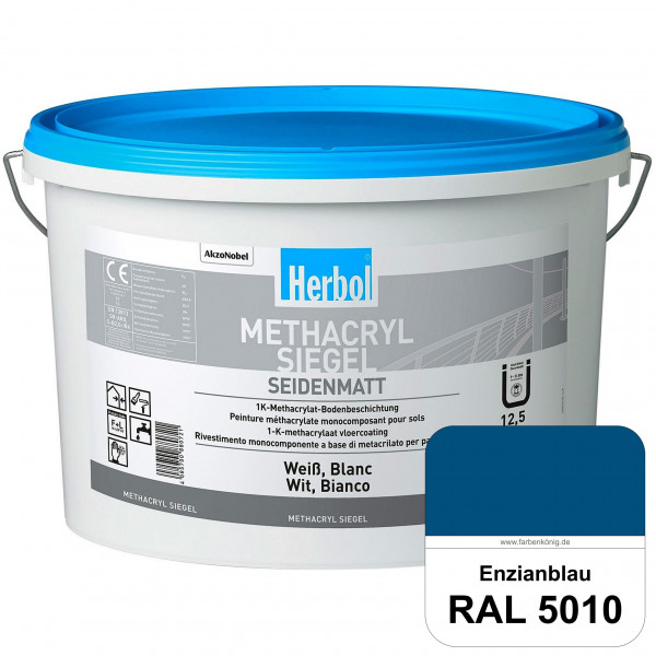 Methacryl Siegel (RAL 5010 Enzianblau) seidenmatte 1K-Beschichtung Böden (Innen & Außen)