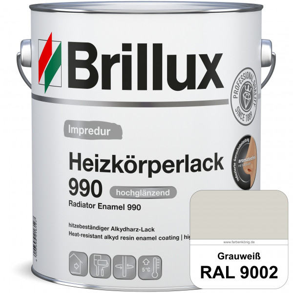 Heizkörperlack 990 (RAL 9002 Grauweiß) strapazierfähiger Heizkörperlack