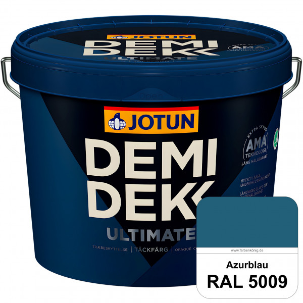 DEMIDEKK ULTIMATE Täckfärg - Deckende Holzfarbe (RAL 5009 Azurblau)