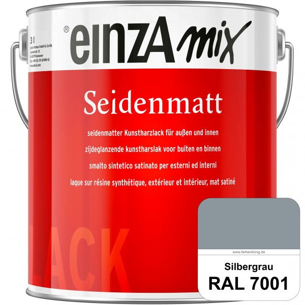 einzA Seidenmatt (RAL 7001 Silbergrau) Lösemittelhaltiger Seidenmattlack