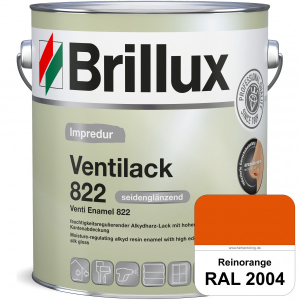 Impredur Ventilack 822 (RAL 2004 Reinorange) Seidenglanzlack (lösemittelhaltig) Fenster & Türen inne