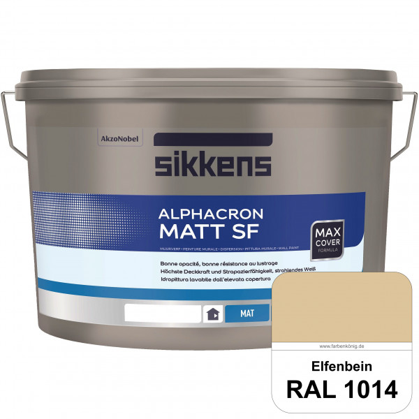 Alphacron Matt SF (RAL 1014 Elfenbein) stumpfmatte & hochwertige Premium-Wandfarbe (innen)