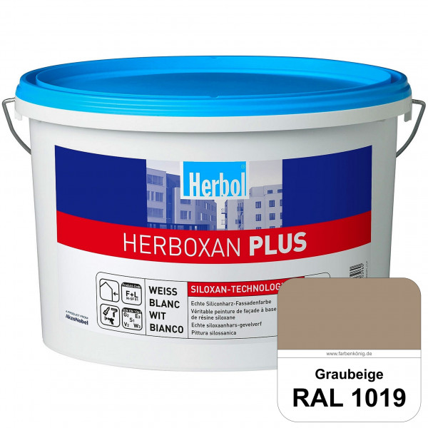 Herboxan Plus (RAL 1019 Graubeige) Siliconharz-Fassadenfarbe für längere saubere Fassaden