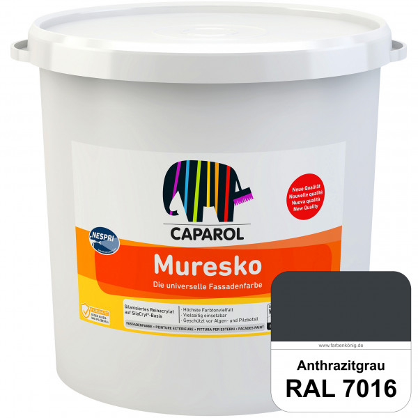 Muresko Nespri (R 30) (RAL 7016 Anthrazitgrau) Silanisierte Reinacrylat-Fassadenfarbe auf SilaCryl®-