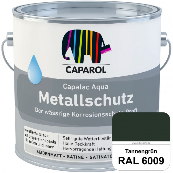 Capalac Aqua Metallschutz (RAL 6009 Tannengrün) wasserbasierter Korrosionsschutz für Stahl & verzink
