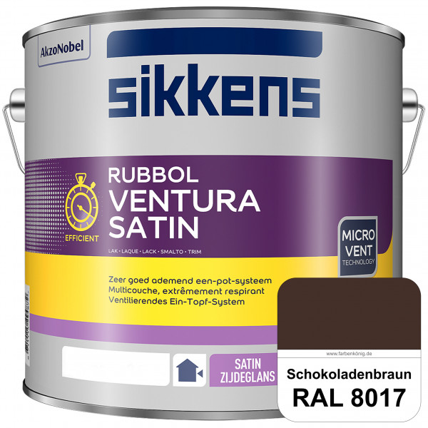 Rubbol Ventura Satin (RAL 8017 Schokoladenbraun) Seidenglanzlack (lösemittelhaltig) Fenster & Türen