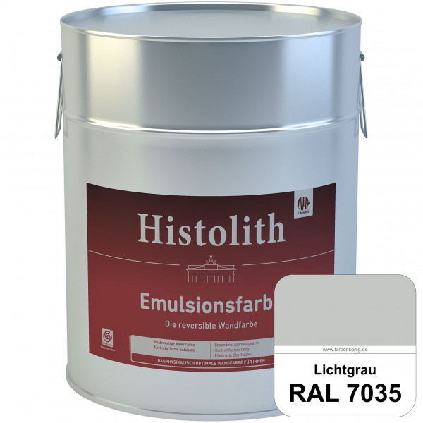 Histolith Emulsionsfarbe (RAL 7035 Lichtgrau) für hochwertige Wandanstriche und Malereien in denkmal