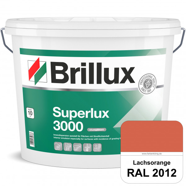 Superlux 3000 (RAL 2012 Lachsorange) hoch deckende stumpfmatte Innen-Dispersionsfarbe - streiflichtu