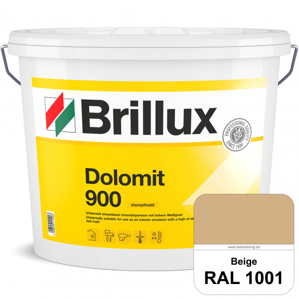 Dolomit 900 (RAL 1001 Beige) stumpfmatte Innen-Dispersionsfarbe mit gutem Deckvermögen